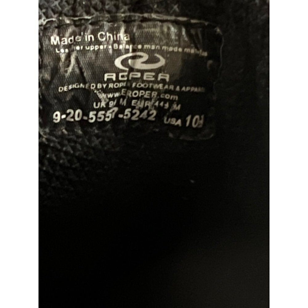 Roper Mens Brown Leather Lucas Ankle Boots US 10.5 Pull On Non Slip Comfort New - Picture 14 of 14